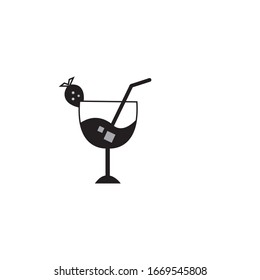 drink glass water wave vector illustration design