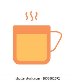 Drink Glasses Flat Icon Color Design Vector Template Illustration