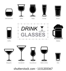 Drink Glasses Icon Set