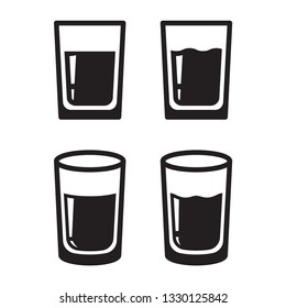 drink glasses icon in trendy flat style 