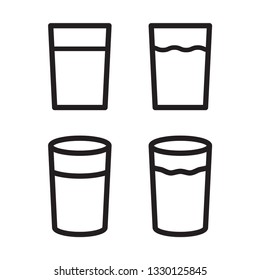 drink glasses icon in trendy flat style 