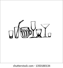 drink glasses  vector sketch