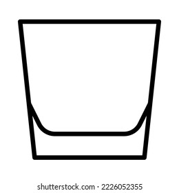 Drink glassware flat line icon. Outline sign for mobile concept and web design, store