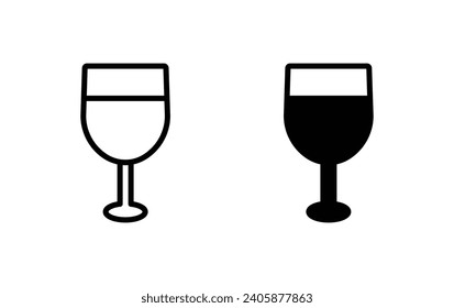  Drink glassware icon, wineglass icon vector for web site Computer and mobile app