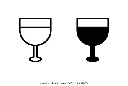  Drink glassware icon, wineglass icon vector for web site Computer and mobile app