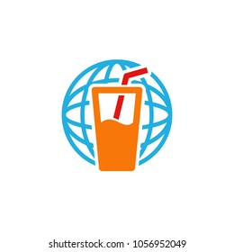 Drink Globe Logo Icon Design