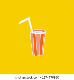 drink hand drawn icon. doodle food vector illustration. editable stroke