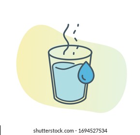 Drink Hot Water - Increase Immunity - Icon As EPS 10 File