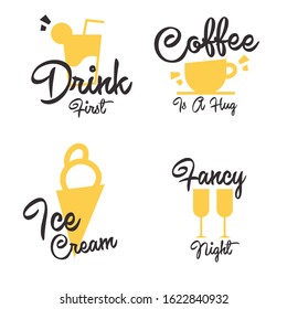 drink and ice cream logo