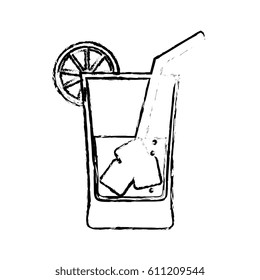 drink with ice cubes