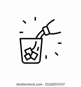 drink with ice icon sign vector