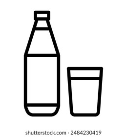 drink icon design in filled and outlined style