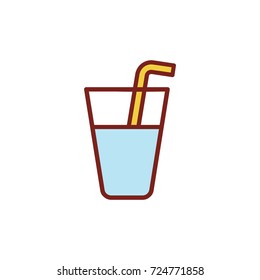 Drink icon design flat filled illustration