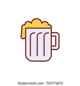 Drink icon design flat filled illustration