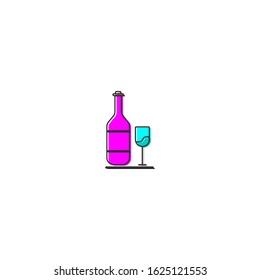 drink icon design template on valentine's day