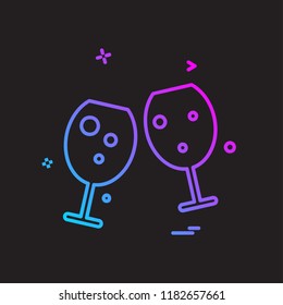 Drink icon design vector