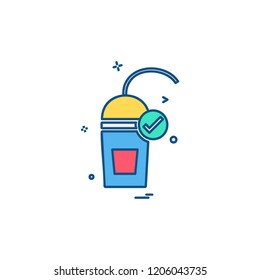 Drink icon design vector