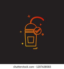 Drink icon design vector