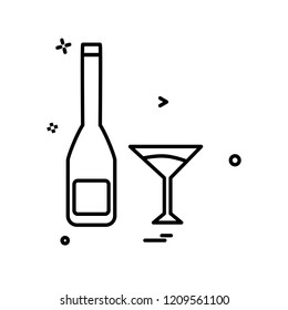 Drink icon design vector