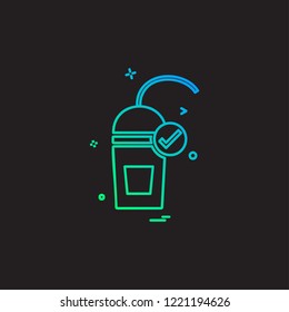 Drink icon design vector