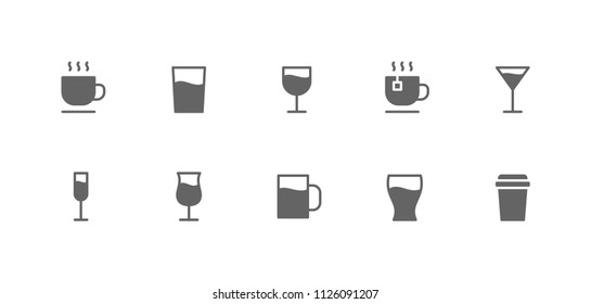 Drink Icon Design Vector Symbol Beer Alcohol Wine