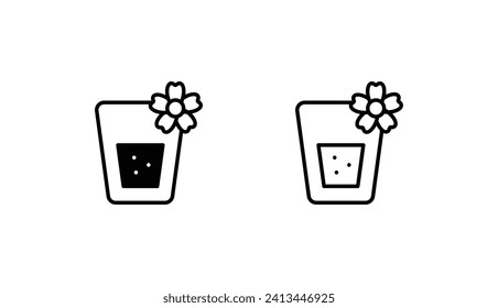 Drink icon design with white background stock illustration