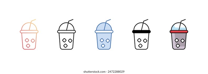 Drink icon design with white background stock illustration