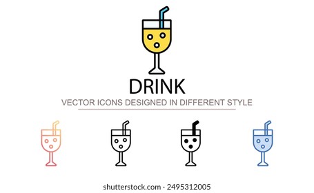 Diseño de icono de bebida con fondo blanco ilustración de stock