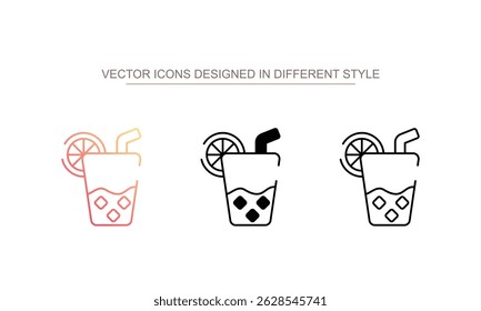 Drink icon design with white background stock illustration