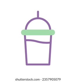 Drink icon duotone purple green summer beach illustration vector element and symbol perfect.