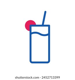 Drink icon duotone red blue summer beach illustration vector element and symbol perfect.