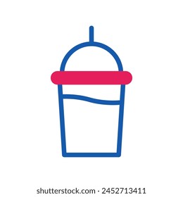 Drink icon duotone red blue summer beach illustration vector element and symbol perfect.