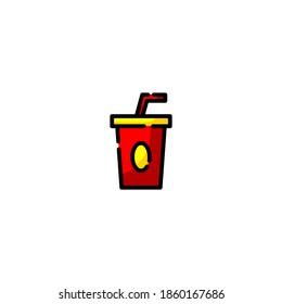 Drink icon. Ecology icon. Simple, flat, outline, black, color.