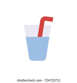 Drink icon flat design logo illustration