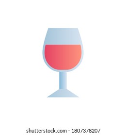 Icono de bebida en diseño de estilo plano. Ilustración vectorial del concepto de vidrio de secado