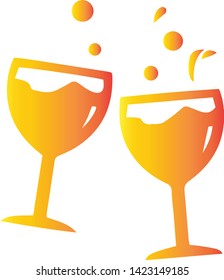 Drink icon flat style isolated on white background