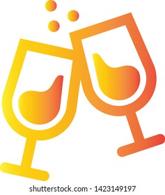 Drink icon flat style isolated on white background