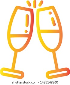 Drink icon flat style isolated on white background