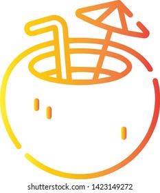 Drink icon flat style isolated on white background