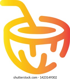 Drink icon flat style isolated on white background