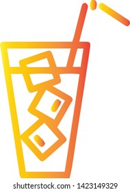 Drink icon flat style isolated on white background