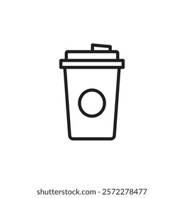 Drink icon Flat vector set outline