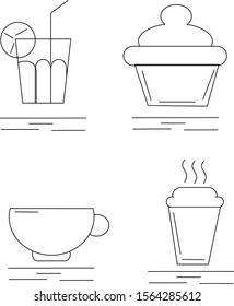 drink icon with four variations