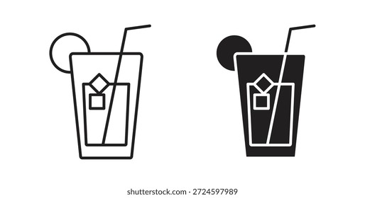 Trink Symbol Glyphe und Linie Set dünne Linie Symbol Konzept.