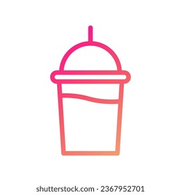 Drink icon gradient pink yellow summer beach illustration vector element and symbol perfect.