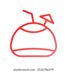 Drink icon gradient red summer beach symbol illustration vector element symbol perfect.