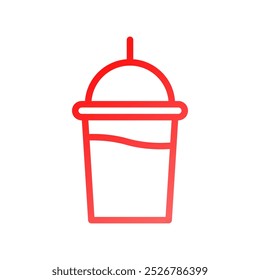 Icono de bebida gradiente rojo verano playa símbolo ilustración elemento de Vector símbolo perfecto.