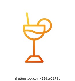 Drink icon gradient yellow orange illustration vector element and symbol perfect.