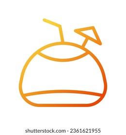 Drink icon gradient yellow orange illustration vector element and symbol perfect.