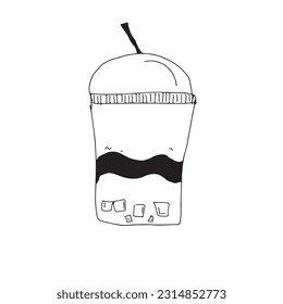 drink icon handwriting minimal line